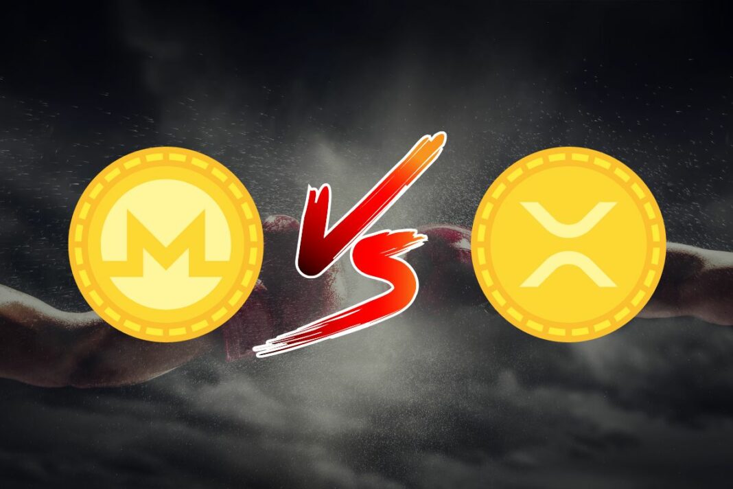 Monero (XMR) vs Ripple (XRP) - canva